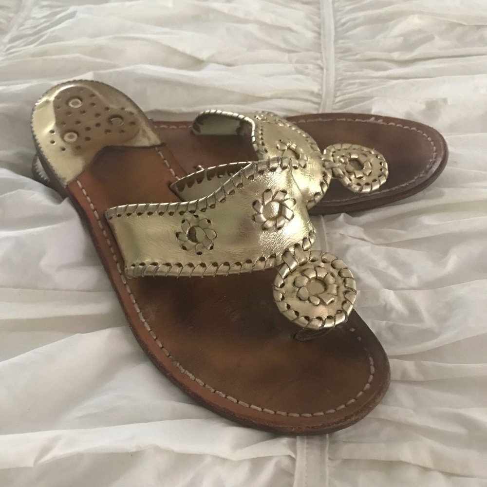 Gold Jack Rogers Sandals